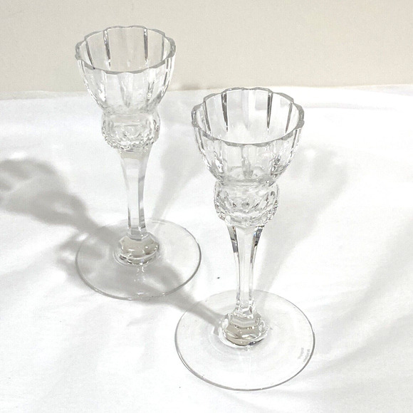 Marquis by Waterford Palladia Collection 6" candle holder pair (2) clear crystal - Picture 7 of 7